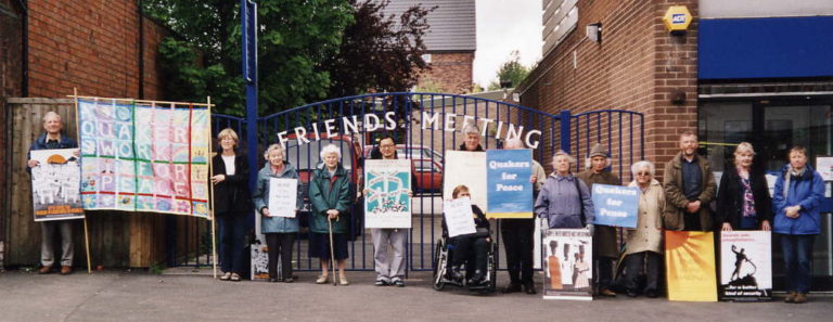 Cotteridge Quakers witness against impending war 2002