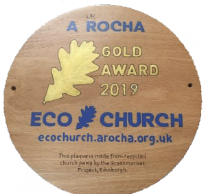 Eco Church Gold Plaque