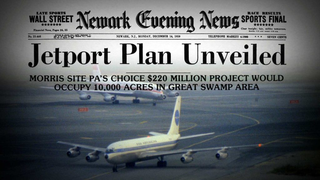 Newspaper headline: Jetport Plan Unveiled