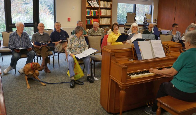 October 21 rehearsal – Miriam at the piano, Lira on the floor