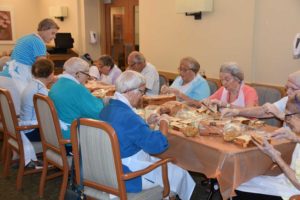 Diversity committee making sandwiches