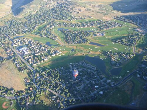View of Airborne Balloon Taken from a Higher Airborne Balloon, Provo, Utah, 2015 View of Airborne Balloon Taken from a Higher Airborne Balloon, Provo, Utah, 2015, Herb Heineman